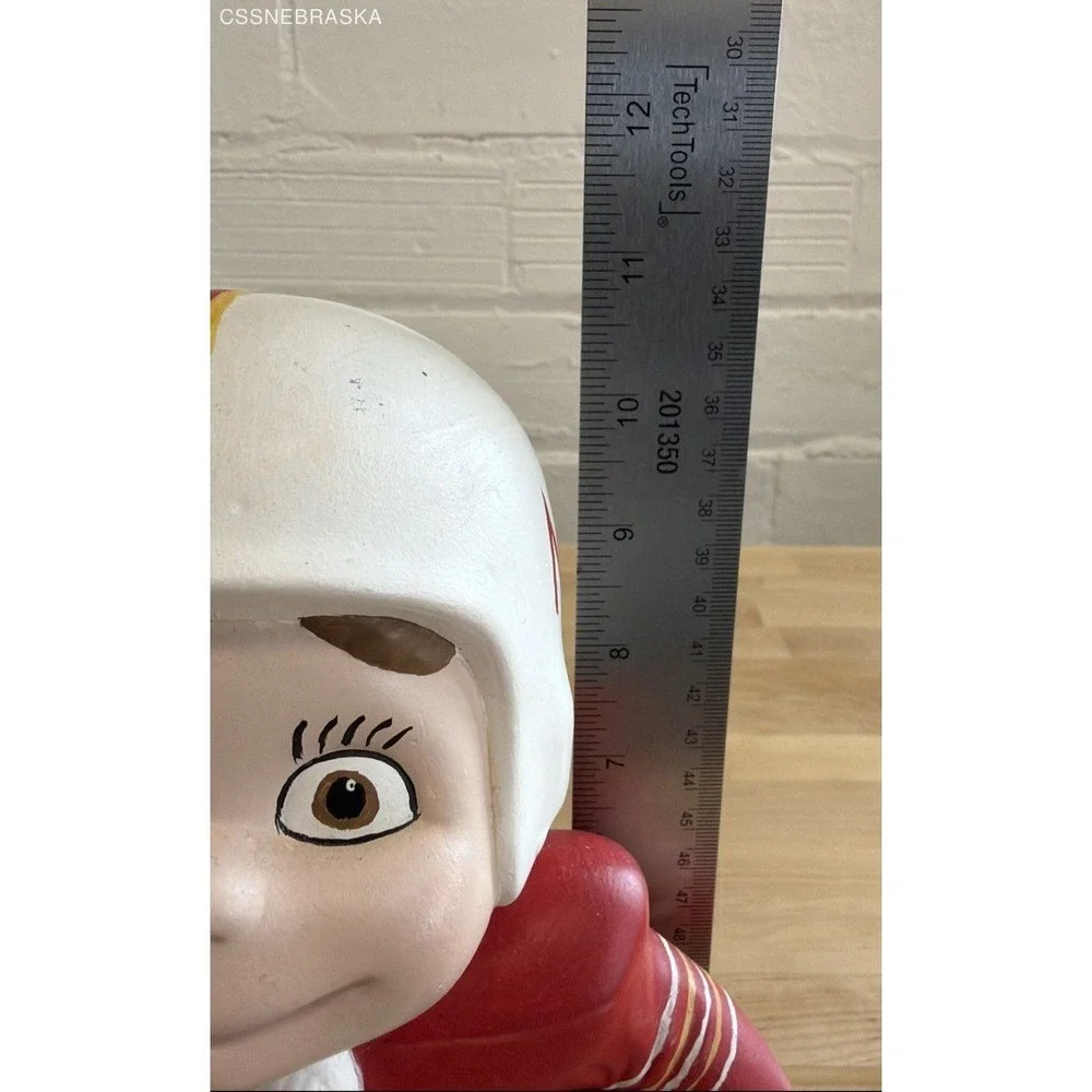 Vintage‎ Atlantic Mold plaster starry-eyed smiling football boy -hand painted
